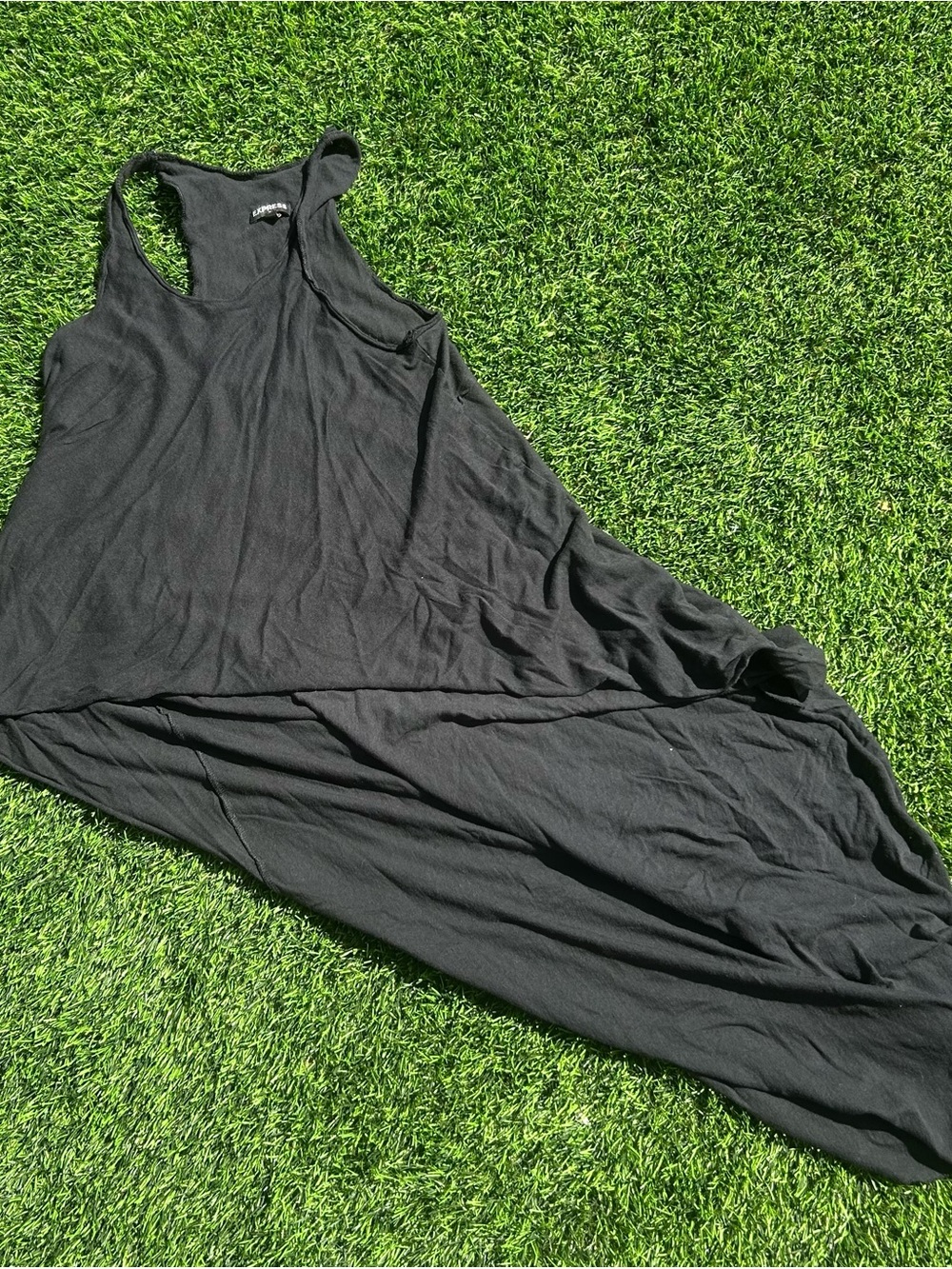 Express Black Racerback Maxi Tank Dress
